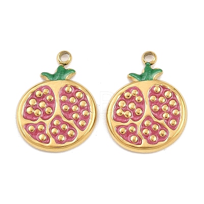 304 Stainless Steel Enamel Pendants STAS-Z166-23E-G-1