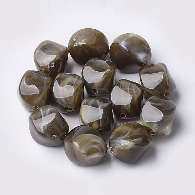 Acrylic Beads X-OACR-T007-08A-1