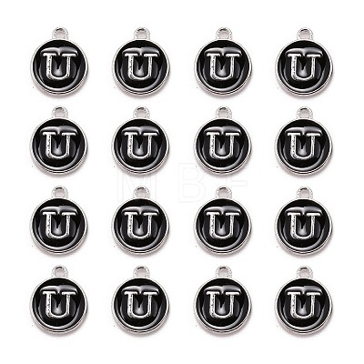 Platinum Plated Alloy Charms LS-ENAM-S118-02U-P-1