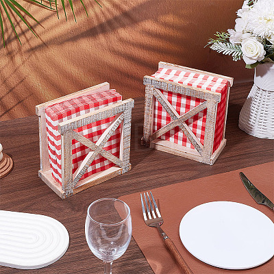 2Pcs Rectangle Wood Napkin Holder AJEW-GO0004-92A-1
