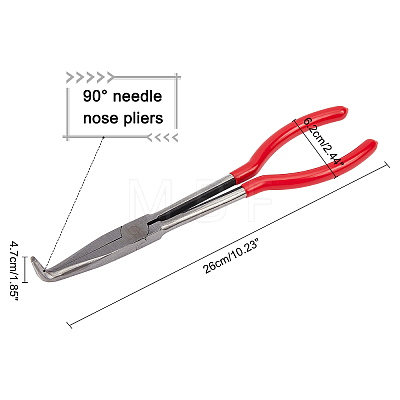High Carbon Steel Bent Needle Nose Pliers PT-WH0006-05A-1