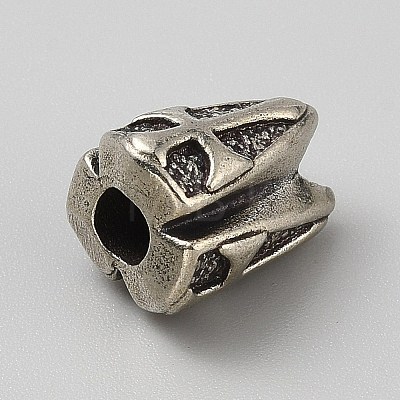 Brass European Beads KK-WH0108-08AS-1