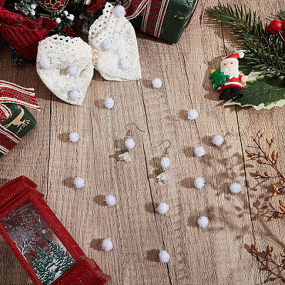 400Pcs Handmade DIY Doll Craft Pom Pom Balls FABR-SC0001-01A-02-1