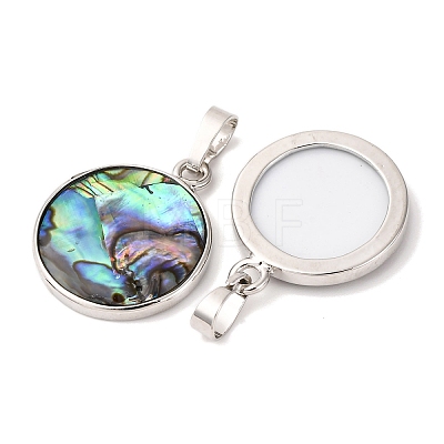 Abalone Shell/Paua Shell Pendants SSHEL-L008-04P-1