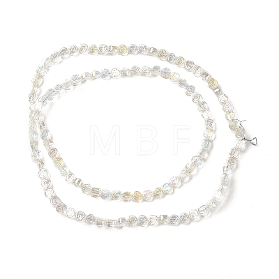 Electroplate Transparent Glass Beads Strands EGLA-L044-A-AB01-1