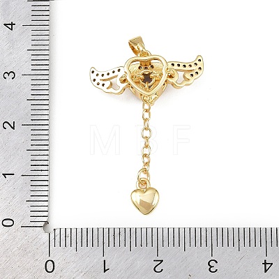 Brass Micro Pave Cubic Zirconia Pendants KK-B161-12G-03-1
