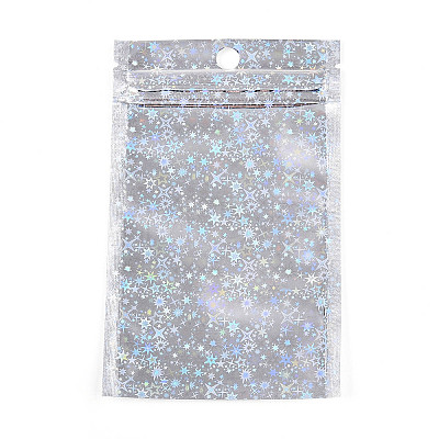 Glitter Holographic Star Plastic Packaging Yin-yang Resealable Bags OPP-N002-02G-1