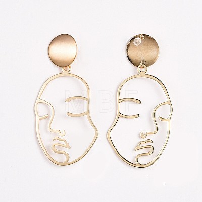 Brass Dangle Earrings X-EJEW-JE03330-1