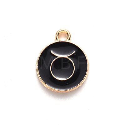 Alloy Enamel Pendants X-ENAM-S124-01B-08C-1