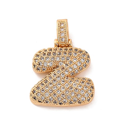 Brass Micro Pave Cubic Zirconia Pendants KK-C076-29Z-G01-1