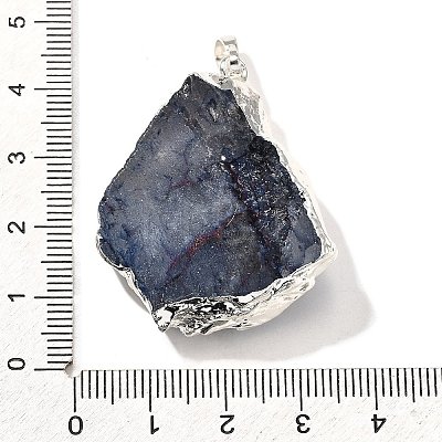 Raw Rough Natural Dyed Quartz Crystal Pendants G-G895-05S-06-1