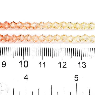 Gradient Color Baking Painted Glass Bead Strands DGLA-A039-T6mm-A013-1