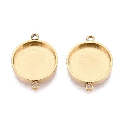 304 Stainless Steel Connector Cabochon Settings STAS-Q113-33A-G-1