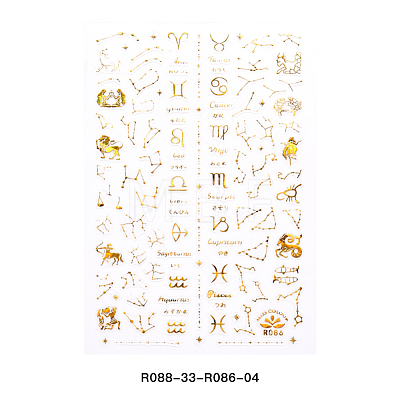 Laser Hot Stamping Nail Art Stickers Decals MRMJ-R088-33-R086-04-1