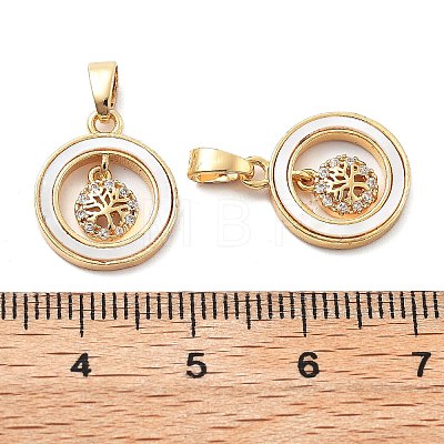 Brass Micro Pave Cubic Zirconia Pendants KK-L222-014G-1