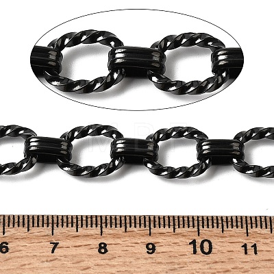 304 Stainless Steel Twist Oval Link Chains CHS-Z007-10B-1