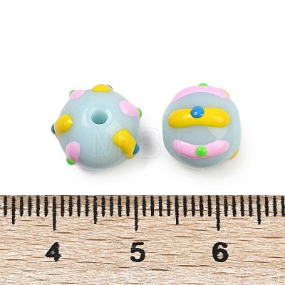 Handmade Lampwork Enamel Beads LAMP-R004-05B-1