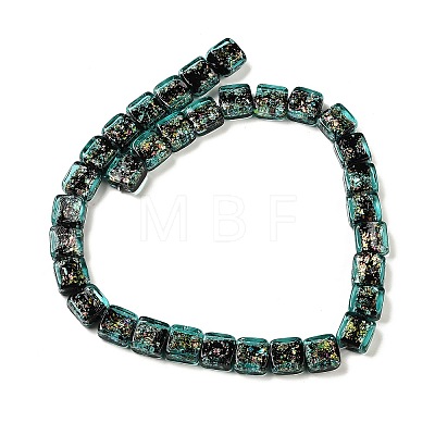 Handmade Dichroic Foil Glass Beads Strands DICH-U001-07D-1