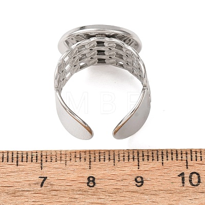 304 Stainless Steel Cable Chain Cuff Ring Components SA-CBA94B1-01P-05-1