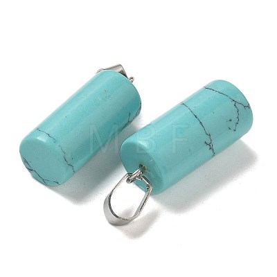 Synthetic Turquoise Pendants G-B127-17P-09-1