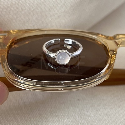 Brass with Moonstone Cuff Open Rings FS-WG4ACC0-02-1