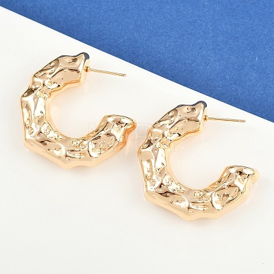 Brass Stud Earrings EJEW-H168-01G-1