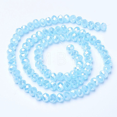 Electroplate Glass Beads Strands EGLA-A034-J6mm-B05-1