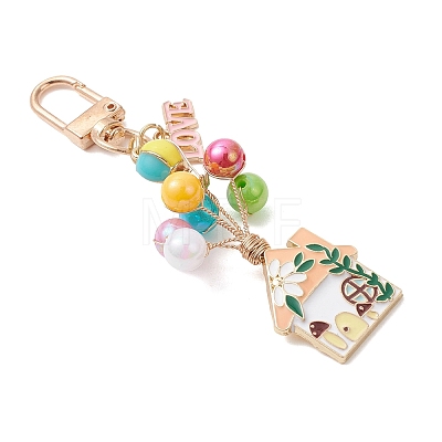 Alloy Enamel Pendant Decoration HJEW-JM04801-1