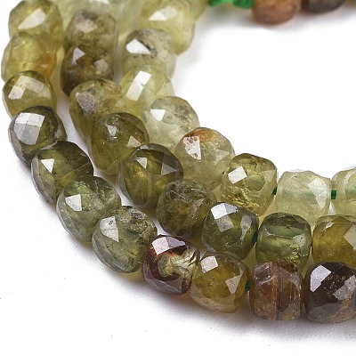 Natural Green Garnet Beads Strands G-R475-018-1