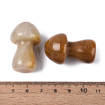 Natural Topaz Jade Mushroom Display Decorations G-Q602-03P-1
