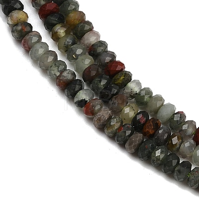 Natural African Bloodstone Beads Strands G-S388-A02-3x4mm-1