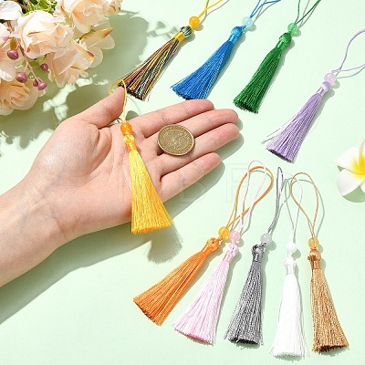 50Pcs 10 Colors Polyester Tassel Decorations OCOR-YW0001-26-1