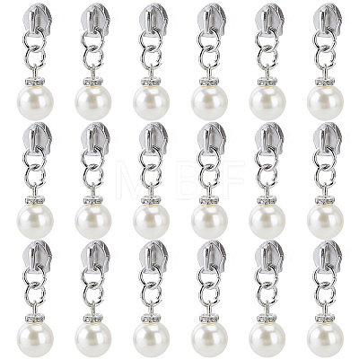 30Pcs Zinc Alloy with Round Resin Replacement Zipper Sliders FIND-CY0002-22P-1
