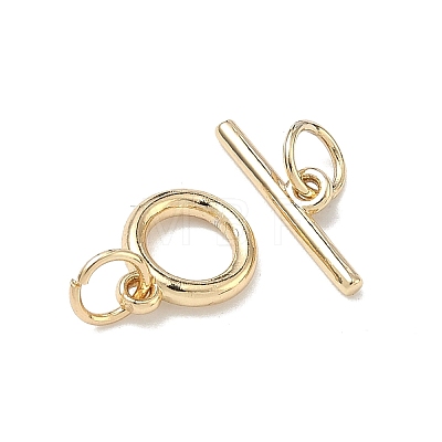 Brass Toggle Clasps KK-G557-02G-01-1