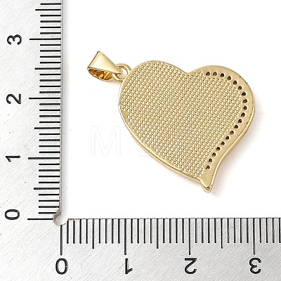 Brass & Shell & Clear Cubic Zirconia Pendants KK-I712-08G-1