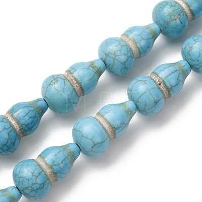Synthetic Turquoise Dyed Beads Strands G-B184-B02-03-1