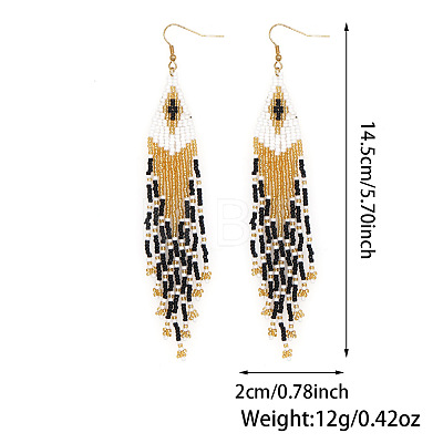 Handmade Glass Beaded Dangle Earrings TG6316-1