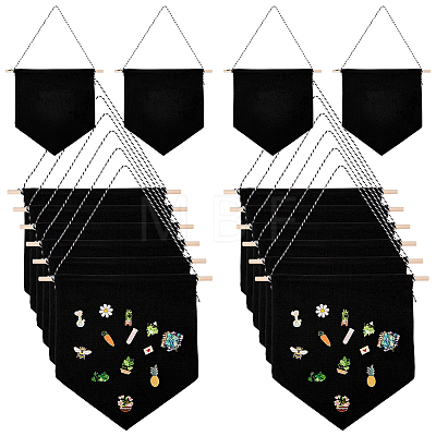 Polycotton Wall Hanging Brooch Jewelry Banner Holder AJEW-WH0596-833A-1