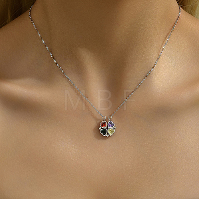 Four Leaf Clover Charm Lucky Necklace TU5903-1-1