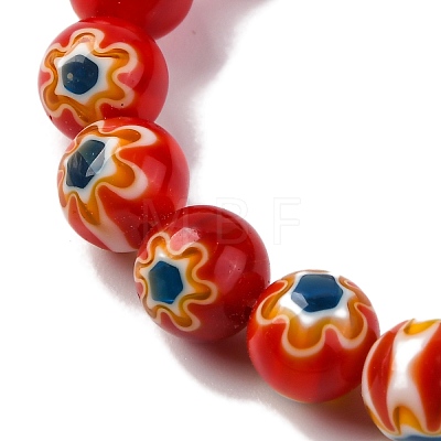 Handmade Millefiori Lampwork Beads Strands LAMP-G164-05A-1