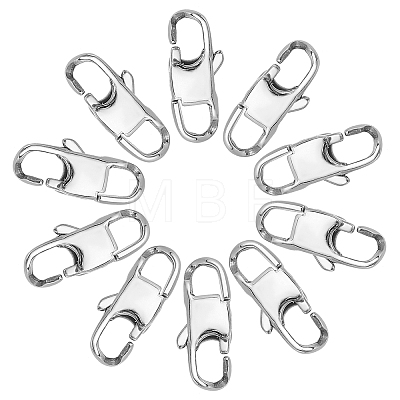 10Pcs 316L Surgical Stainless Steel Lobster Claw Clasps STAS-AR0001-25-1