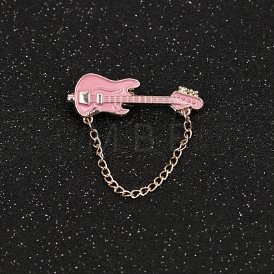 Guitar Hanging Chain Brooch PW-WGA14EA-01-1