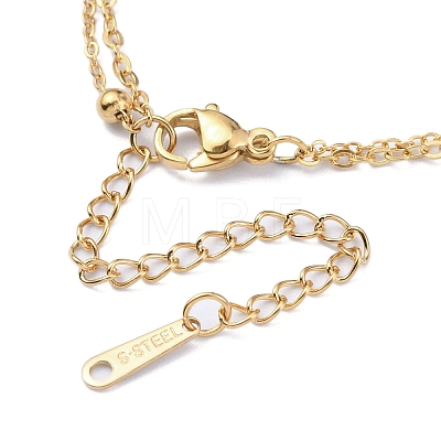 304 Stainless Steel Cable & Satellite Chains Double Layer Multi-strand Bracelet BJEW-E092-05G-1
