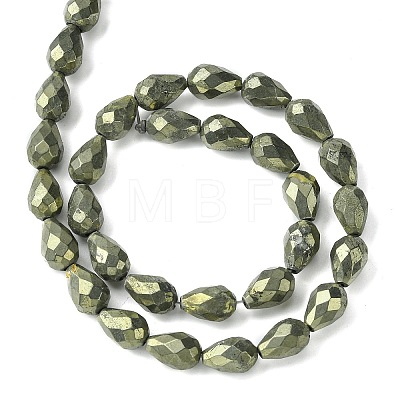 Natural Pyrite Beads Strands G-D067-J04-1