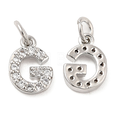 Brass Micro Pave Grade AAA Cubic Zirconia Charms LS-ZIRC-P067-11P-G-NR-1