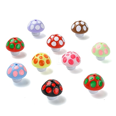 40Pcs 2 Styles Opaque Acrylic Beads MACR-CJ0002-49-1