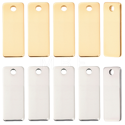 120Pcs 2 Colors 201 Stainless Steel Charms STAS-BBC0010-52-1