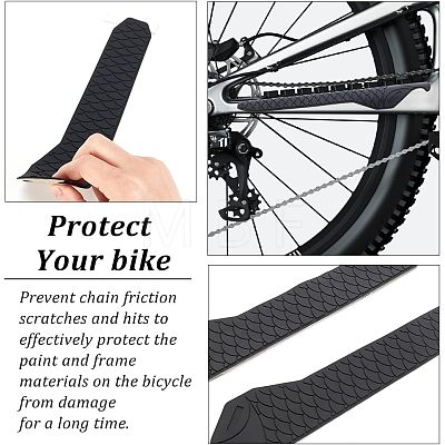 Silicone Bicycle Down Tube Frame Protectors AJEW-WH0317-16-1