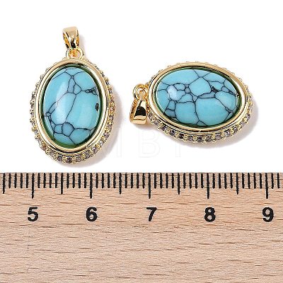 Brass with Gemstone Pendants KK-Q030-22B-G-1