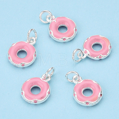 925 Sterling Silver Enamel Charms STER-T004-03S-1